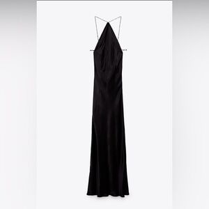 BRAND NEW ZARA Pearl halter dress - Small